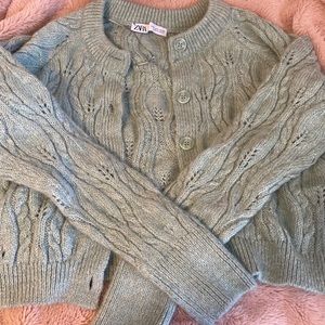 Zara sage cardigan